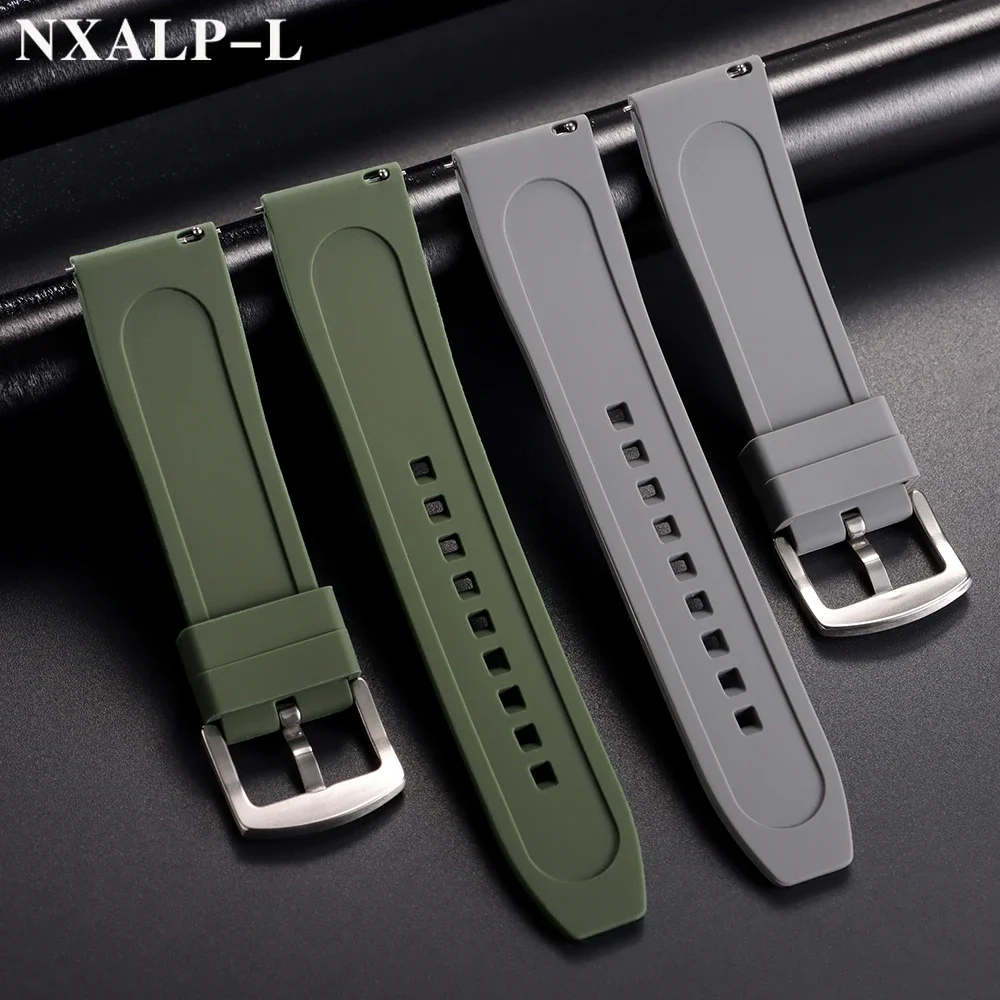 Universal Quick Release Silicone Sport Watch Band, Waterproof Rubber Wristband