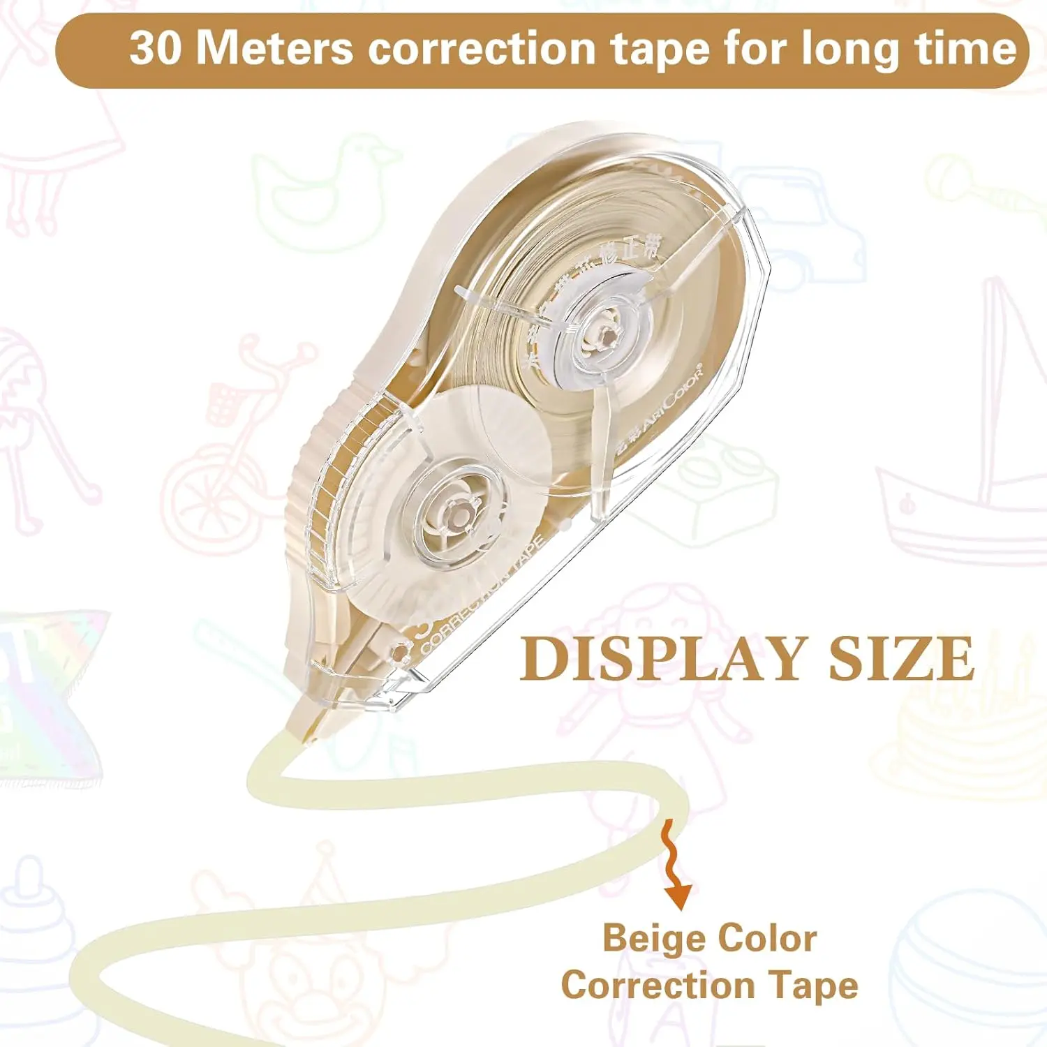 Correction Tape correction tape 100 Feet Long for School Office Supplies Crafting Note Taking Journal