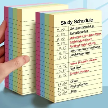 200 fogli Line Sticky Notes 4 colori Portatile Studente Note Marker Scrittura Note adesive Blocco note autoadesivo facile da applicare