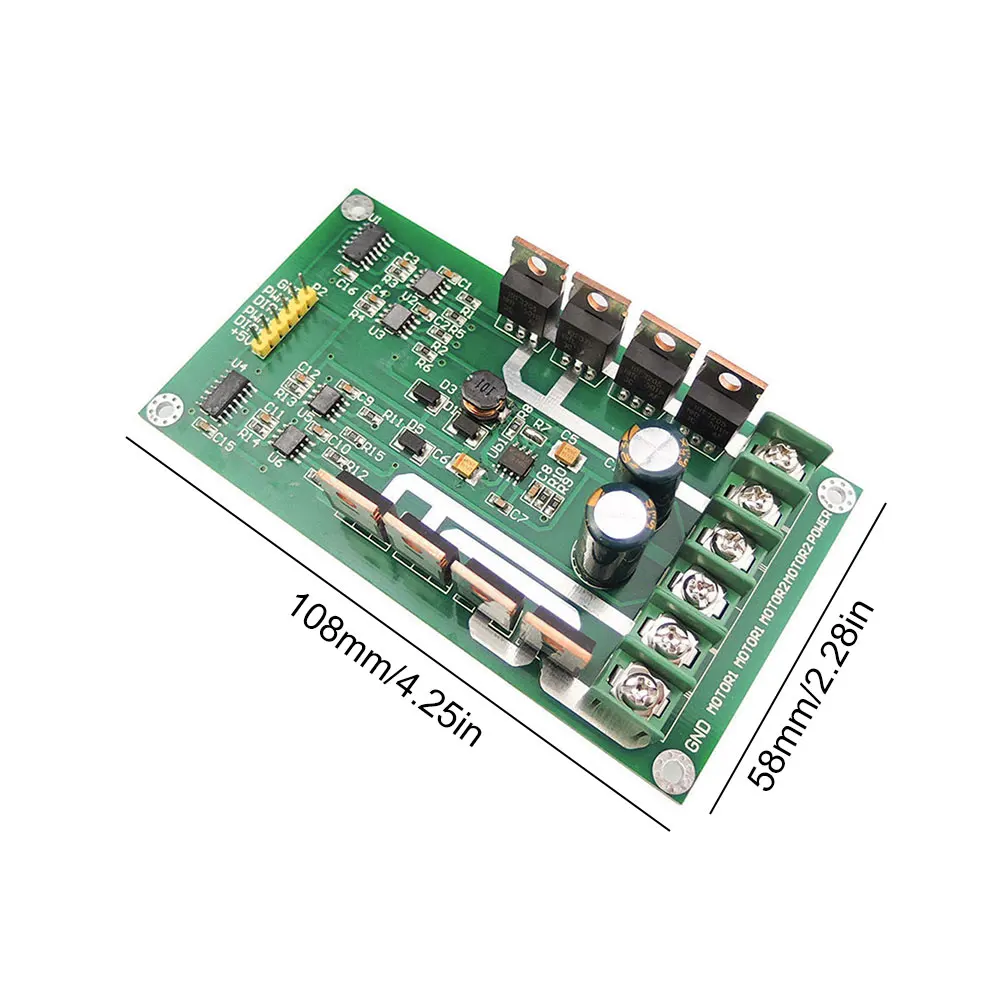 10A H-bridge MOSFET DC Motor Driver Board Peak 30A PWM Motor Regulator Board 3V-36V with Brake Function
