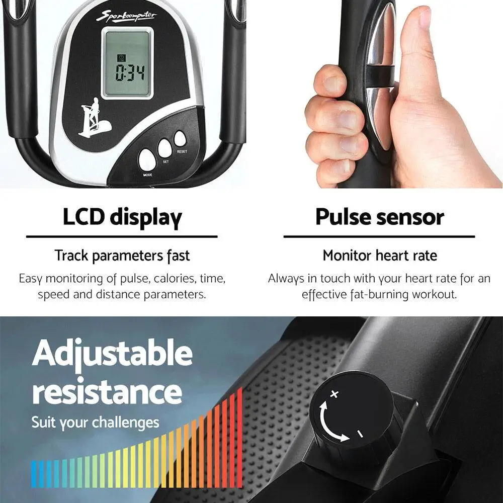 Sure, here's an optimized product title for that adheres to your requirements: 5 in 1 Elliptical Exercise Bike Cross