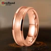 MenBand 6mm Plating Tungsten Blank Core Ring for DIY Customized Inlay with 3mm Groove Beveled Polished Comfort Fit 4