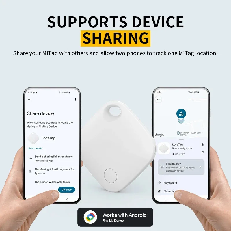 Bluetooth GPS Tracker for Android Devices Tag Work With Google Find Hub App Key Finder Pet Smart Tag for Xiaomi Samsung Motorola