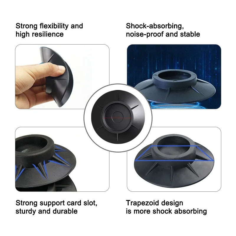 Washing machine pads Anti-Vibration Foot Pad Washing Machine Fixed Rubber Feet Mute Non-Slip Pad For Washing Machine Support Shock Absorber Bracket