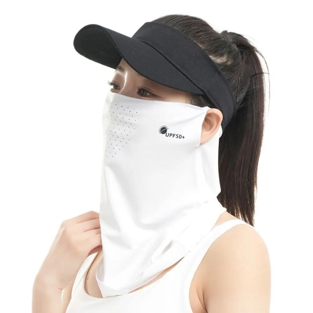 Sun Protection Summer Ice Silk Face Mask Fishing Face Shield Breathable Sunscreen Face Veil Anti-UV Cycling Mask