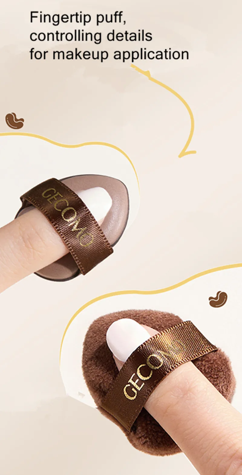 Description Picture 6 of item6PCS Makeup Beauty Sponge Foundation Loose Powder Blusher Blending Puffs Smooth Dry Wet Use Cosmetic Applicator Tool Wholesale