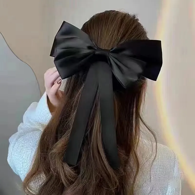 New Ribbon Bow Hair Clips Korean Princess Spring Hair Pin Elegant