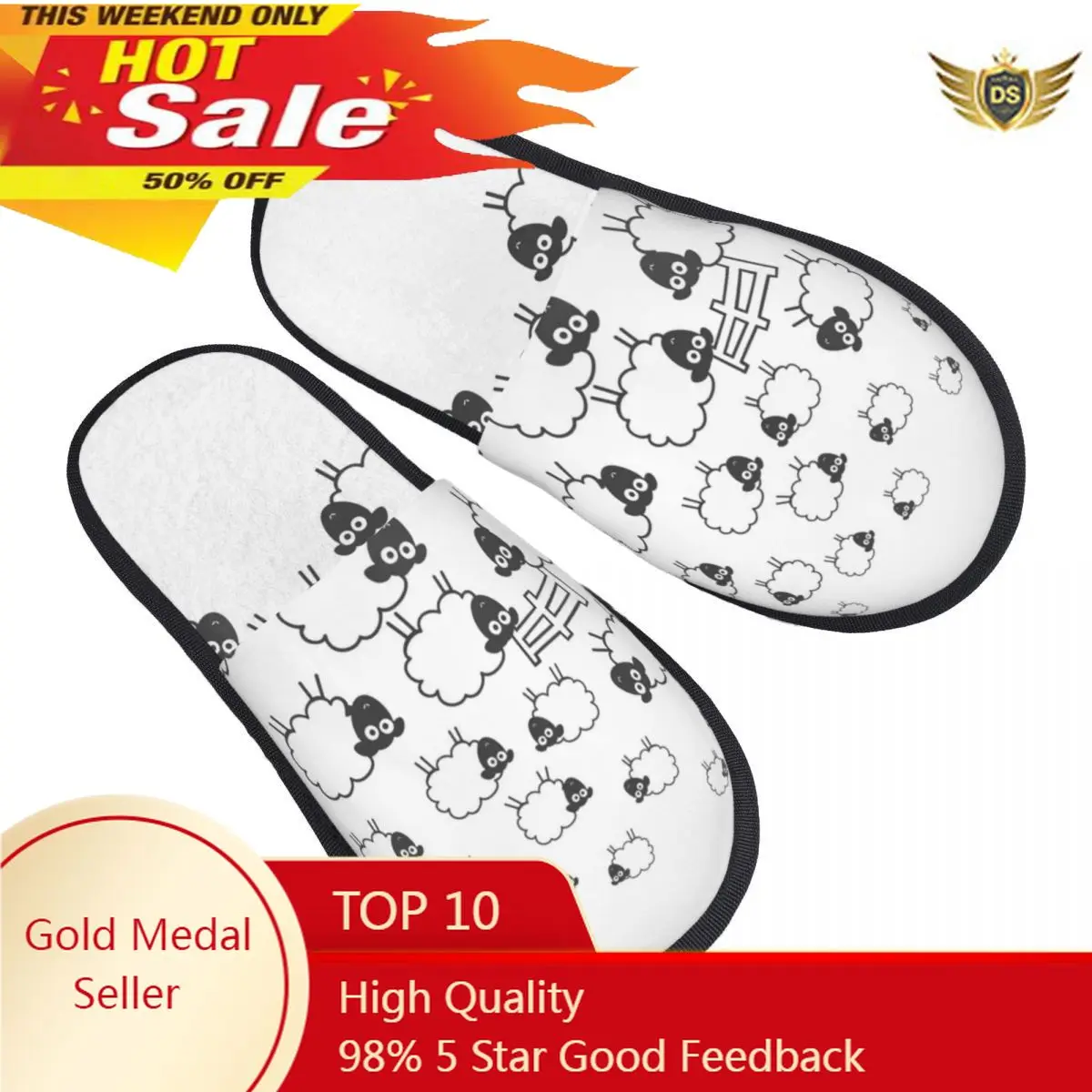 

Fence Full Sheeps Insomnia Slipper For Women Men Fluffy Winter Warm Slippers Indoor Slippers