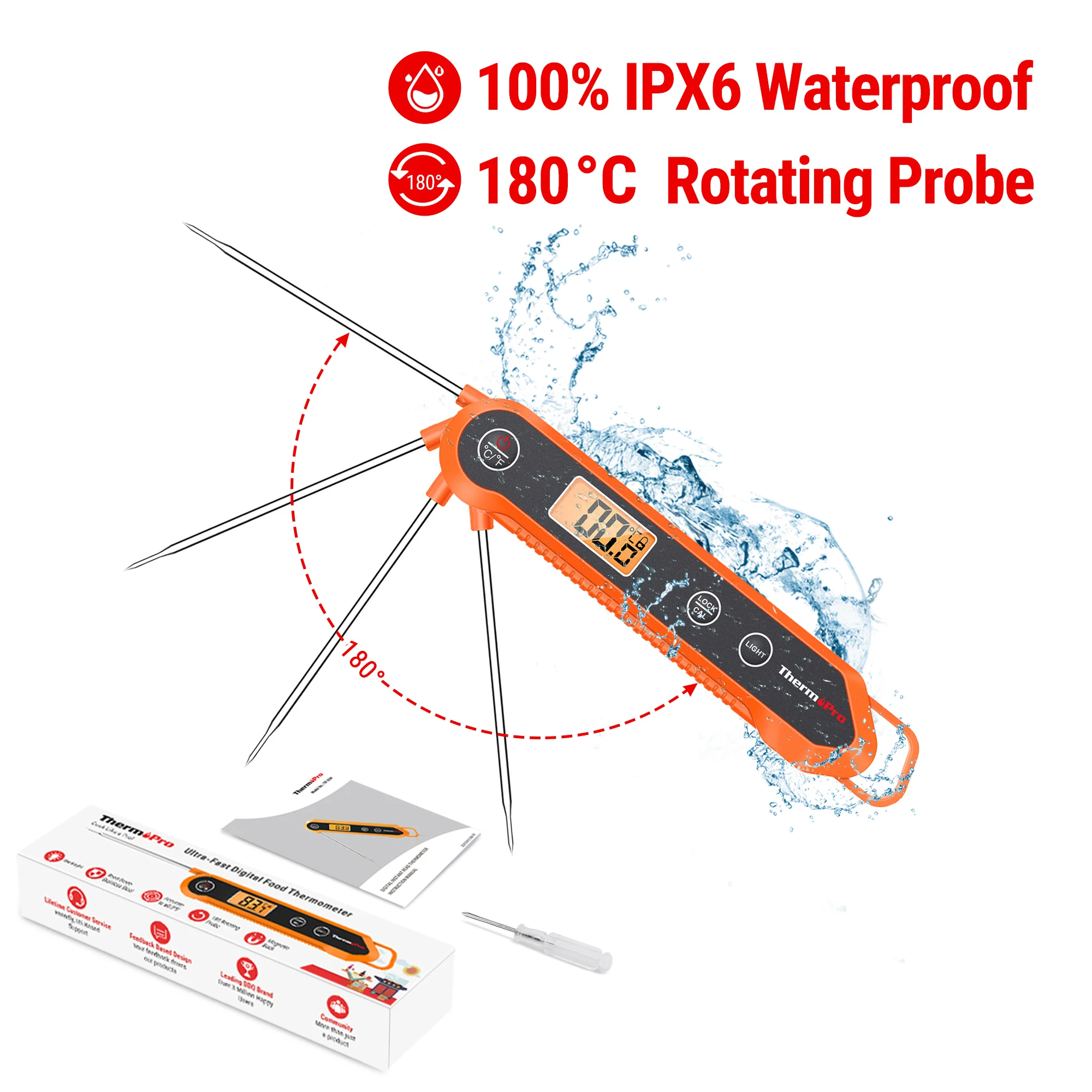 ThermoPro TP03H Instant Read Thermometer