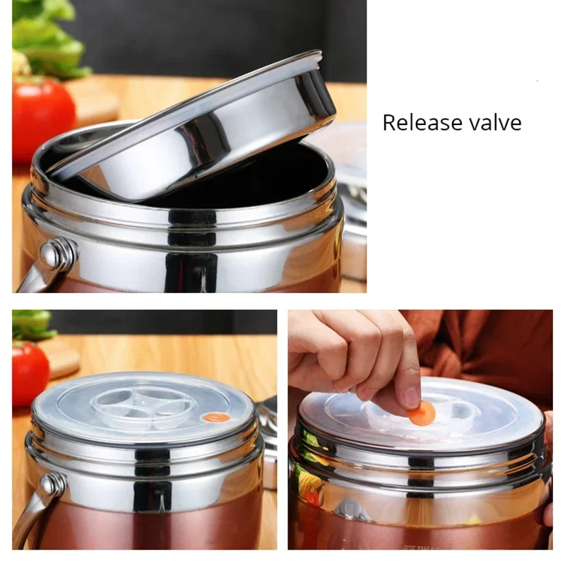 Stainless Steel Food Thermos 12-24 Hours Vacuum Lunch Box Thermo Container Soup Jar Insulated Thermoses Fruits Food Container