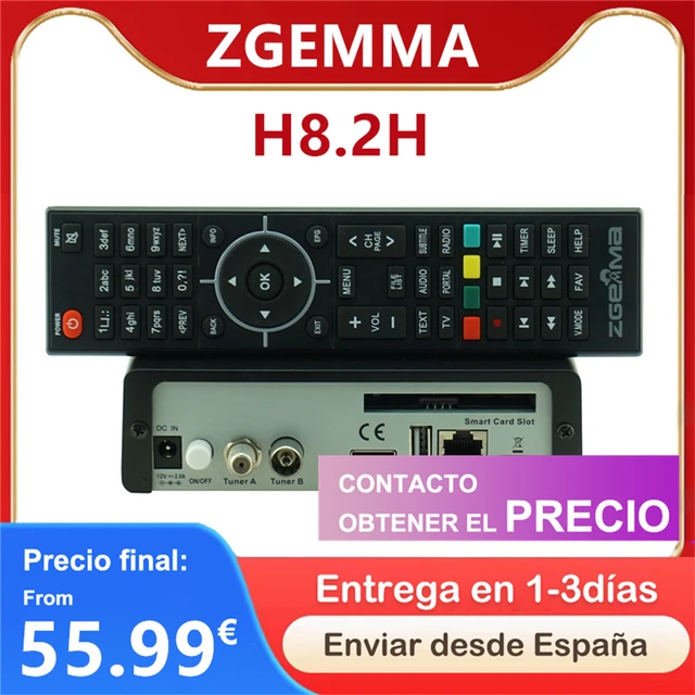 ZGEMMA-Receptor de satélite H8.2H, decodificador de TV Digital