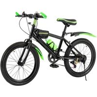 20 "VTT 7 vitesses enfants vélo double disque freins unisexe enfants vélo hauteur réglable vtt garçons filles vélo d'équitation 1