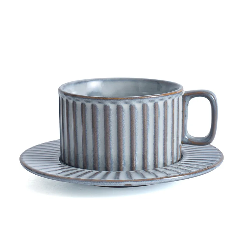 

French Style Kiln Baked Vintage Ceramic Coffee Set Set Creative Gift Cup Afternoon Tea Steam Pitcher Coffee Cup