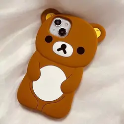 3D Bear Couple Silicone Cartoon Phone Case - iPhone 5 5 S (1)