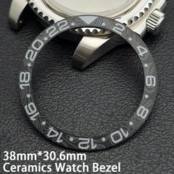 Ceramic Slope Watch Bezel with Carbon Fiber Texture - 38mm (1 Bezel)