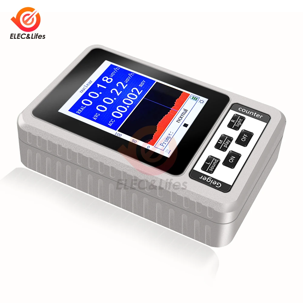 1Pcs Portable Geiger Counter Nuclear Radiation Detector Personal Dosimeter Marble Tester X-Ray Radiation Dosimeter XR-1