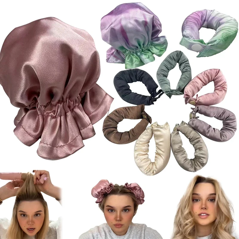Heatless Curling Rollers - Soft Silk Hair Styling Tools for Effortless Waves and Curls