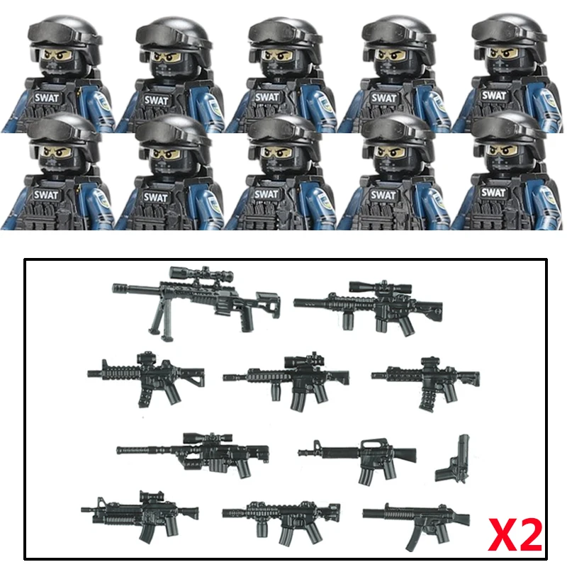 軍事フィギュア暴動警察兵士ビルディングブロック市コマンドー