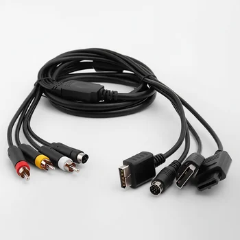 Cavo AV S-Video multi 4 in 1 per console di gioco Sega Saturn SS DC PS1 PS2 SNES SFC N64 NGC