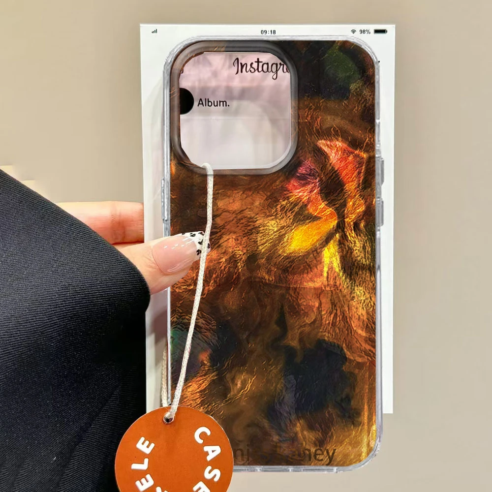 Elegant Black Brown Tortoiseshell Amber Phone Case Cover
