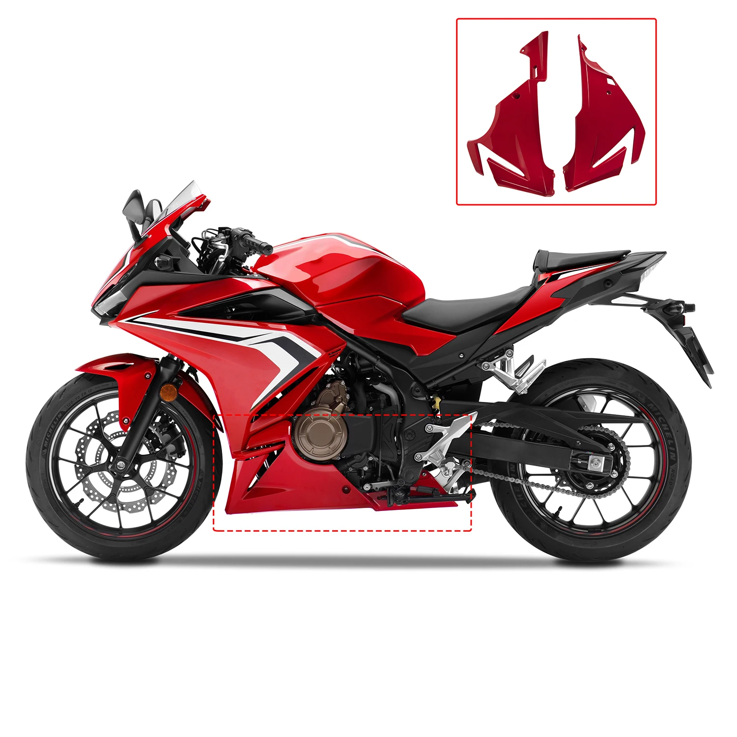 

Защитная крышка мотоцикла для Honda CBR500R CBR 500 R 2019-2022 2021, спойлер двигателя, нижняя боковая панель, обтекатель