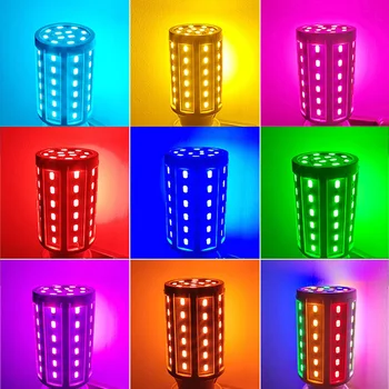 5W 10W 15W 20W 30W E27 LED 옥수수 램프 실내 조명 홈 램프, 그린 핑크 정원 잔디 풍경 장식 전구 SMD5730