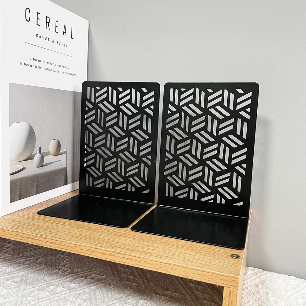 2pcs Crafted Door Book Ends Heavy Duty Bookends Book Lovers Collection Non-Slip Metal Bookends Office Home Desktop Bookends 3