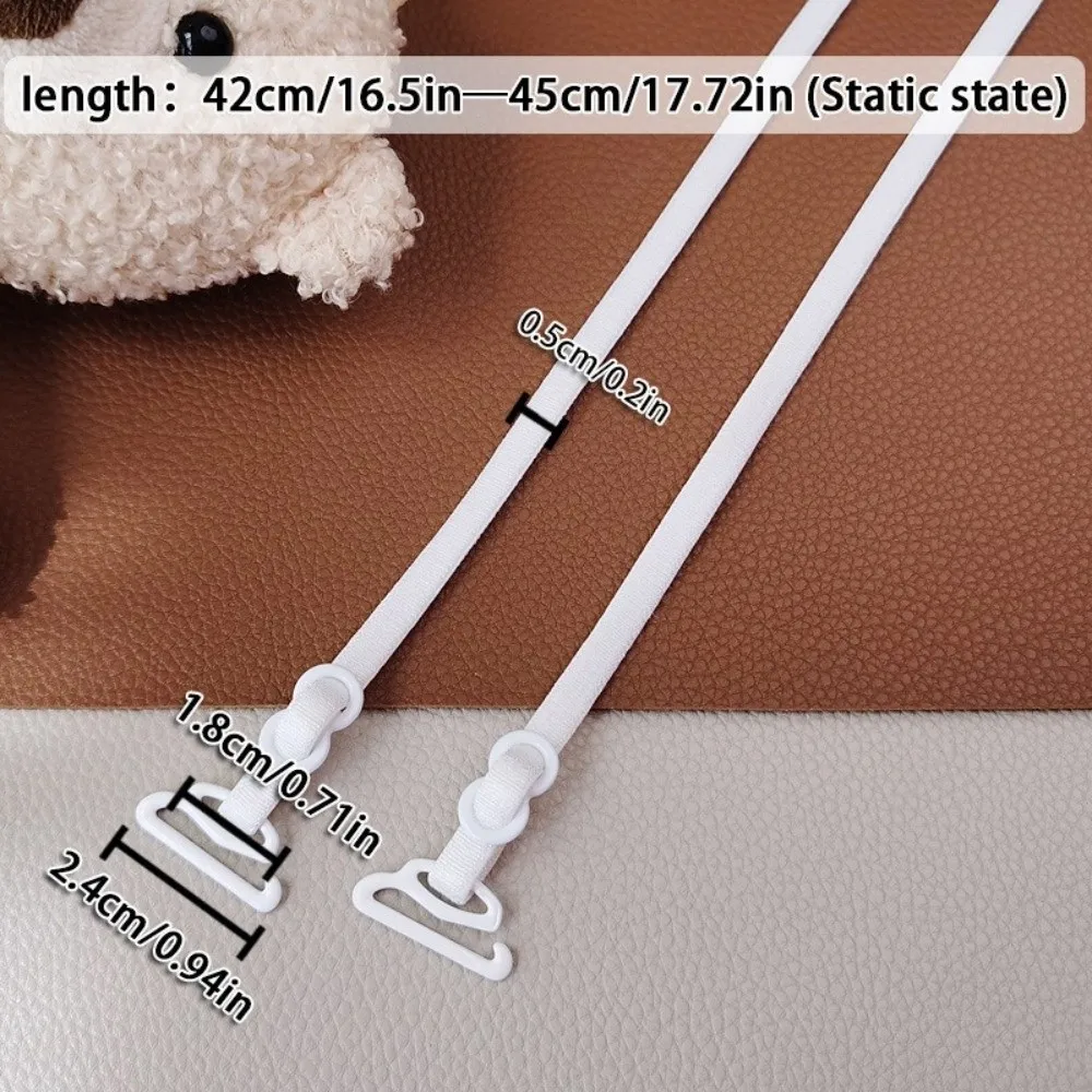 1 Pair Slim Strap Non-Slip Bra Strap Seamless Ultra Thin Invisible Bra Strap Elastic Strap Adjustable Brassiere Strap 6