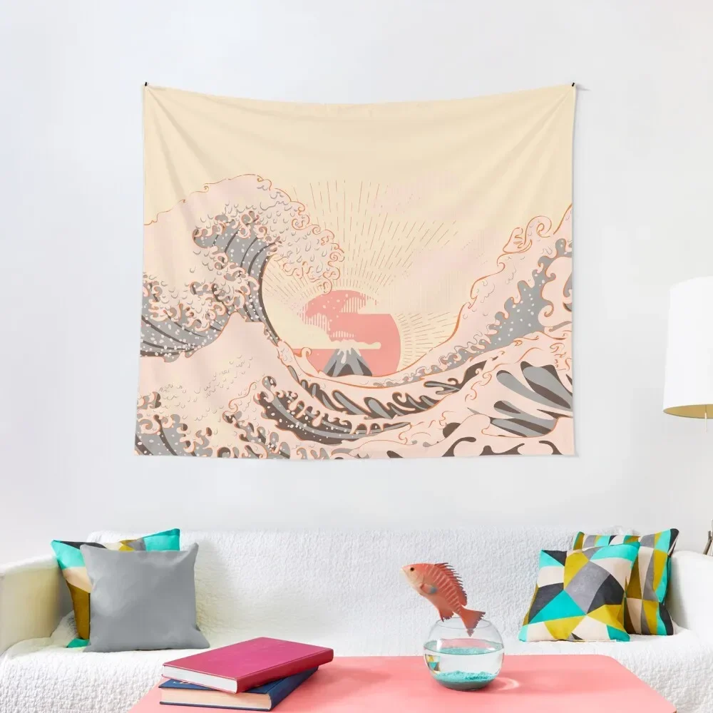 

The great wave off kanagawa at sunrise Tapestry Room Decorations Aesthetics Decorations For Room Tapestry