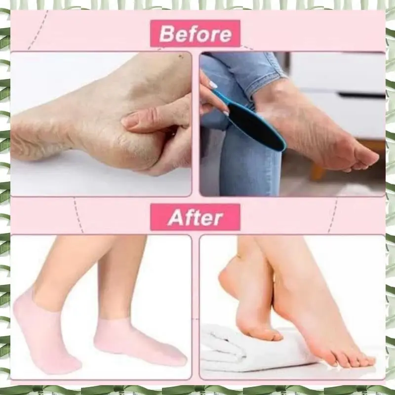 4 Pairs Full Foot Moisturizing Anti-Cracking Silicone Socks, Foot Protectors To Prevent Heel Dryness, Beach Socks,White Durable