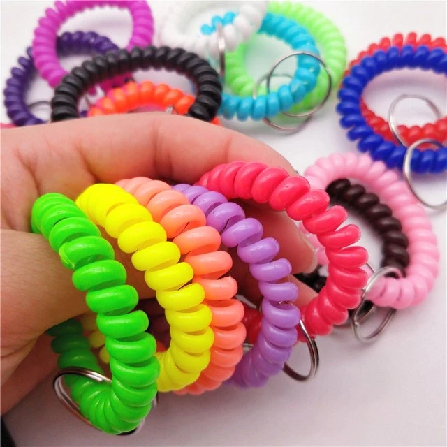 Lastic Spiral Elastic Round String with Keychain - China Spiral String  Keychain and Elastic Round String price