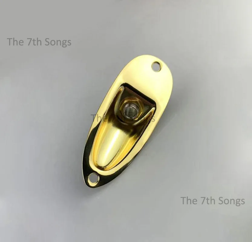 Brass Steel Boat Style Jack 1/4" 6.35 Output Input Jack Plug Socket For Electric Guitar Chrome Black Nickel Gold