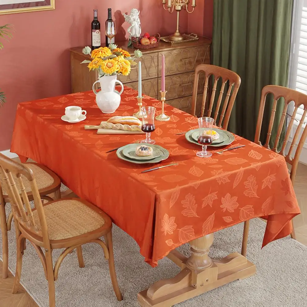 

Fall Theme Tablecloth Fall Harvest Maple Leaves Pattern Waterproof Tablecloth 180x130cm Rectangle Dining Table For Thanksgiving