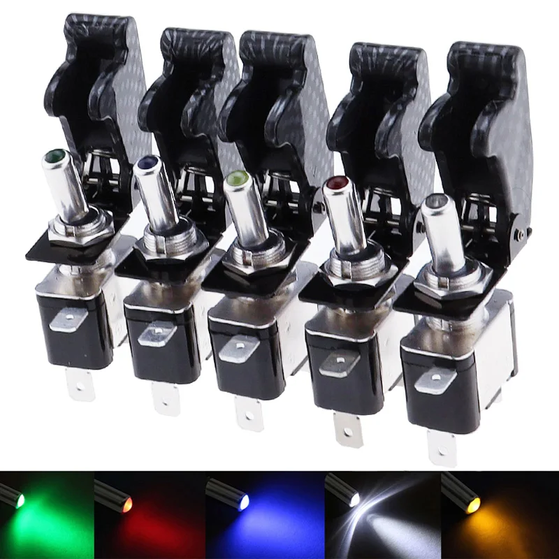 New-20A-12V-LED-toggle-switch-Illuminated-Toggle-Switch-Control-ON-OFF ...