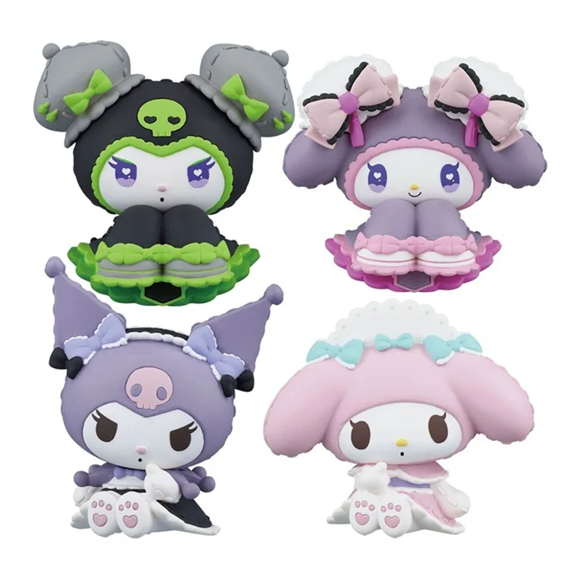

Sanrio аниме персонаж периферическая мелодия Kuromi фигурка модель настольные украшения кукла гашапон подарок на день рождения для девочек