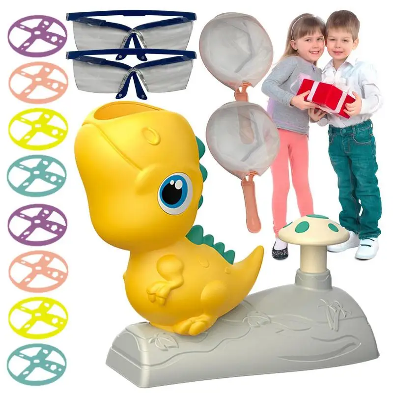 

Flying Saucer Dinosaur Shape Fly Up Saucer Disk Game Step On Bounce Backyard Games And Activities For Children Family Outdoor To