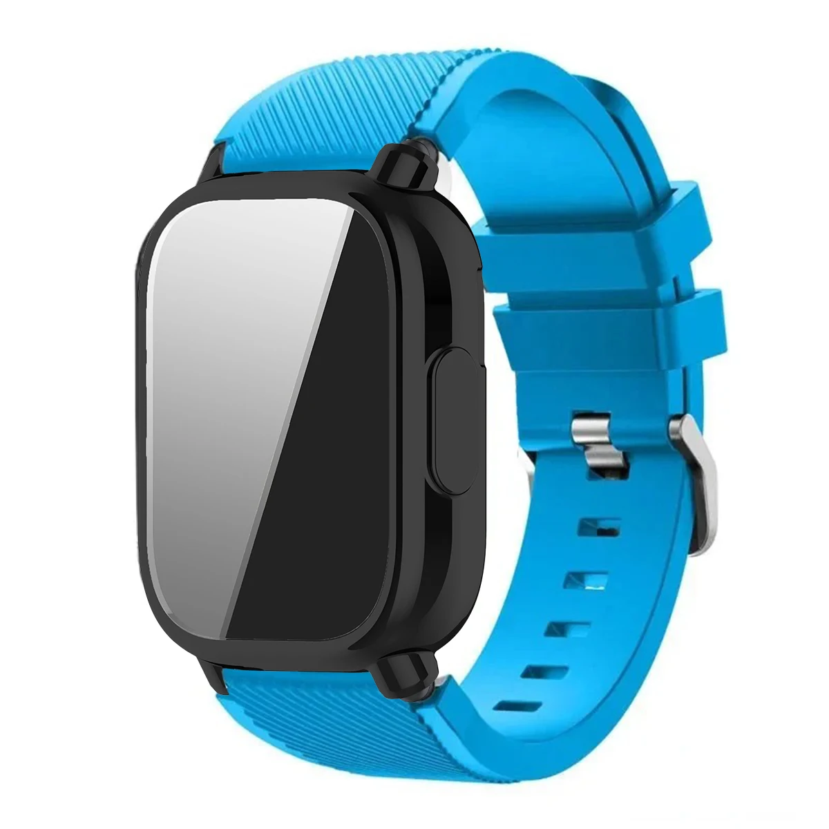 Enhanced Protective Case with Silicone Sport Strap - Full Cover Screen TPU Soft Shell and Breathable Band