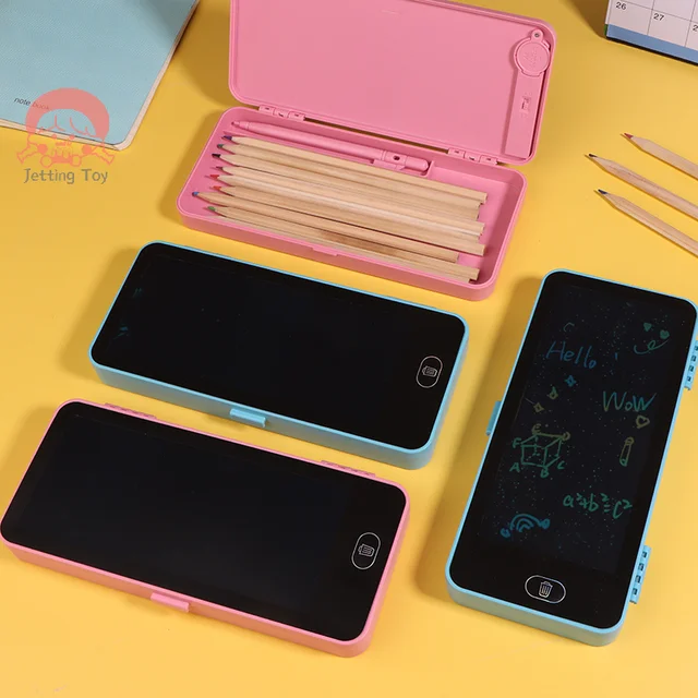 LCD Writing Tablet Drawing Board Stationery Box Graffiti Sketchpad Mgaic Erasable Handwriting Pad Pencil Case Toy Kids Gifts 1