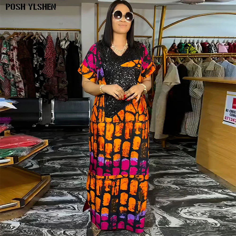 chinese dress ladies African Dresses For Women Elegant Maxi Dress DIY Sleeve Nigerian Tradi   Mega Mart Center