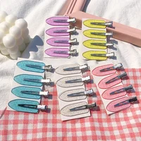 4pcs/set No Bend Seamless Hair Clips Side Bangs Barrette Makeup Washing Face Accessories Women Girls Styling Hairpins 3