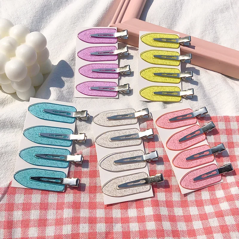 4pcs set No Bend Seamless Hair Clips Side