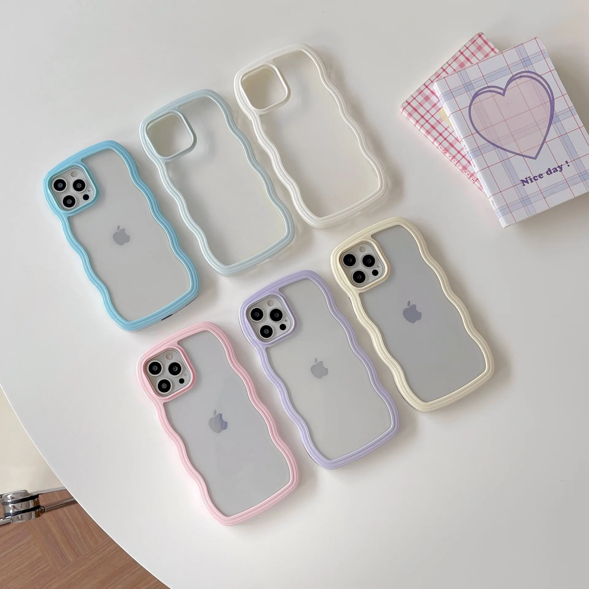 

Cute Wave Appearance Transparent Phone Case for Iphone14 Case, Iphone14plus 14pro 14 Promax Case for Girls