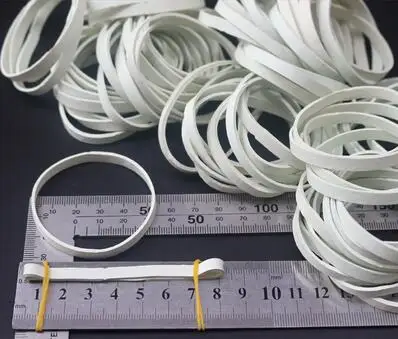 50-200Pcs High Quality White Rubber Elastic Bands Stretchable Sturdy Rubber  Rings Diameter 15mm-60mm