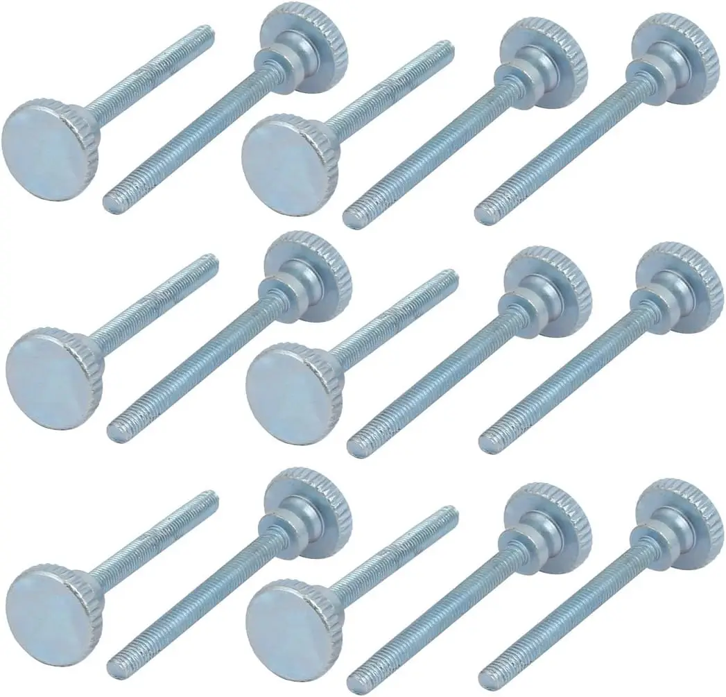 

Kidisoii M3x30mm Carbon Steel Flat Knurled Head Fully Threaded Thumb Screw Bolt 15pcs
