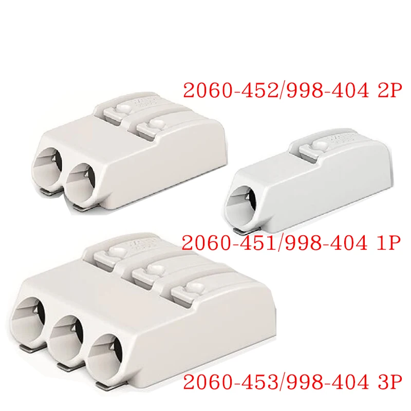 10-100Pcs 2060-451/998-404 1P 2060-452/998-404 2P 2060-453/998-404 3P P=4.0mm SMD PCB 터미널 블록 푸시-버트 재고 새 원본