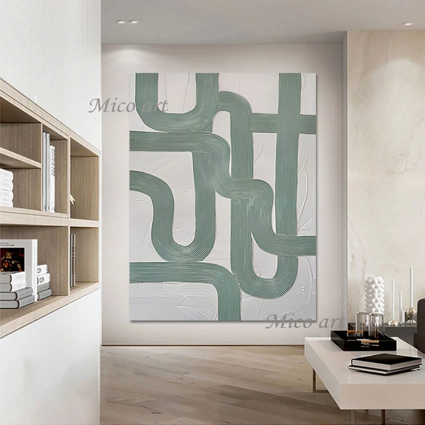 

Acrylic Knife Painting Canvas Picture Hand Painted Acrylic Artwork Frameless Wholesale Abstract Wall Art Office Decoration