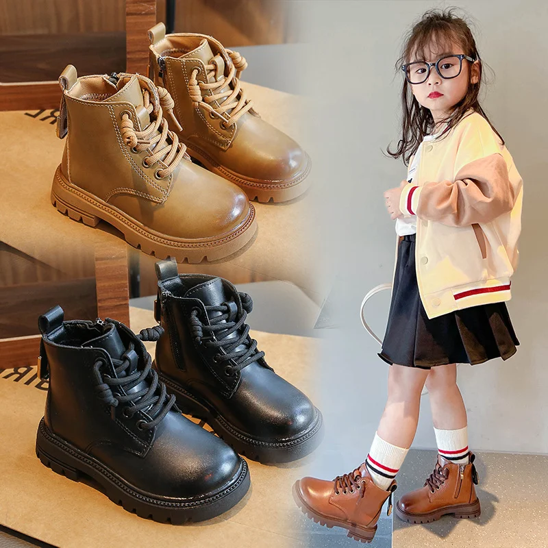 Children Boots Boys Winter New Fashion Bear Ankle Boots Girls Non