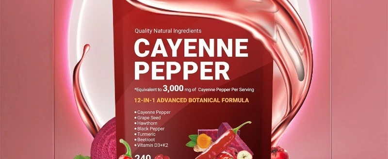 Cayenne Pepper Softgels Supplement, Supports Leg Vein