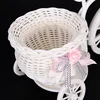 Rattan Vase Flower Basket Small Rattan Tricycle Photography Props Creative Bicycle Flower Basket Party Wedding Decoration 4