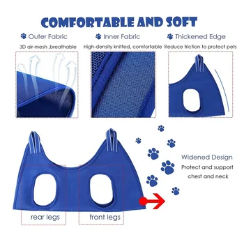 Dog Cat Grooming Hammock Fixed Bath Bag for Nail Cutting Anti Scratch Cat Trimming Restraint Bag Cat Beauty Hanging Pet Supplies 3